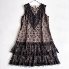 洋服屋　リバーシブル　ノースリーブ　ワンピース　レース　42のサムネイル