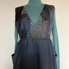 ふ*こ様 0103 着物リメイク　ジャンパースカート　フリーサイズ　解き着物から