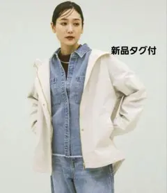 GLOBAL WORK　防風多機能マウンテンパーカー アイボリー Lサイズ
