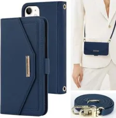 iPhone12 mini ケース 手帳型 ショルダー 鏡付きケース 鏡ケース