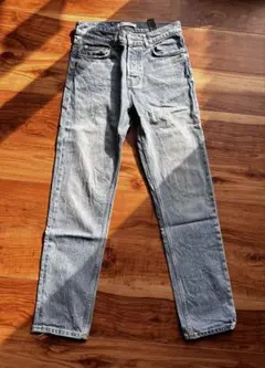 ZARA ストレートデニム ライトブルー EUR38 ④