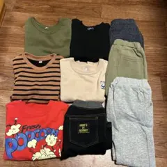 男の子　冬服　裏起毛トレーナー、長ズボン　９点まとめ売り　120cm