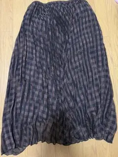 【限定SALE】AMERICAN HOLIC チェック柄プリーツ ロングスカート