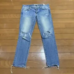 AZUL BY MOUSSY ダメージデニム スキニー ボトムス