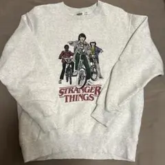 GUストレンジャーシングスヘビーウェイトスウェットプルオーバーMライトグレー