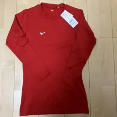 ミズノアンダーシャツ　赤　裏起毛　サイズL