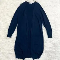 ドレスキップ DRESKIP ロングカーディガン L オープンフロント ポケット