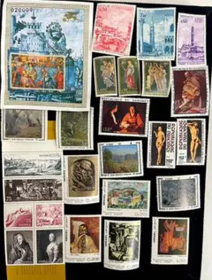 絵画切手　外国　芸術