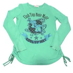 y2k 平成ギャル　グリーン長袖 ピチT ラメ　グランジ　マクブリング　00s