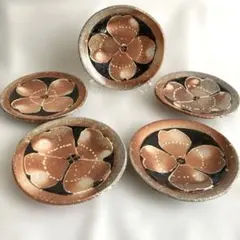 京都 吉村楽入 菊絵赤楽向付 皿 5客 楽焼 京都 吉村楽入 菊絵赤楽向付 皿 5客 楽焼 - メルカリ