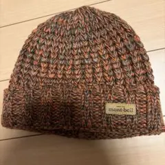mont-bell ニット帽 ビーニー オレンジ×グレーのサムネイル