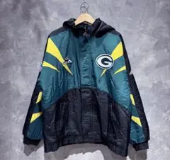 古着　APEX メルカリ - L ナイロンジャケット シカゴブラックホークス ONE APEX ナイロンジャケット パッカーズ jacket nylon ONE ウォームアップウェア