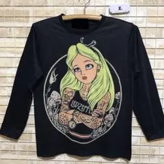 新品　不思議の国のアリス　変顔　ロングTシャツ　Lサイズ