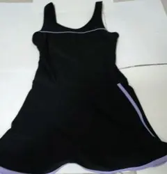 TOPVALU ワンピース水着 150cm ブラック パープル