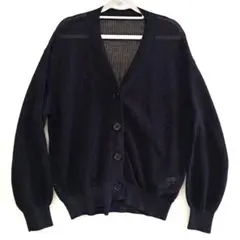 GLOBAL WORK ラメ　メッシュ　カーディガン　ブラック　M