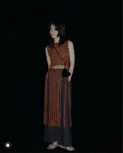 アメリ　MEDI MELANGE TASSEL KNIT TOP AMERIのサムネイル