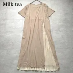 Milk tea 授乳服 マタニティ ロッティ サイドプリーツワンピースのサムネイル
