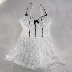 ホワイトレースキャミソール Lサイズ