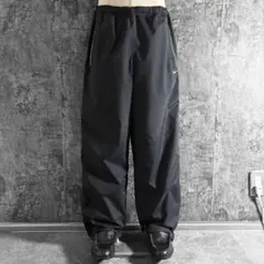 00s NIKE wide nylon shell pants black Lのサムネイル