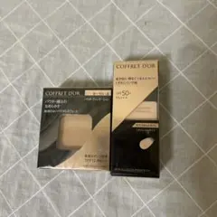 COFFRET D'OR パウダーファンデーション オークル-B、下地