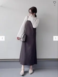 UNIQLO ブラウン キャミワンピース ロングワンピース