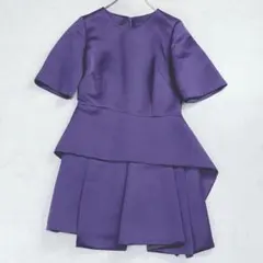 McQ アレキサンダーマックイーン 変形ペプラム ワンピース 40 紫