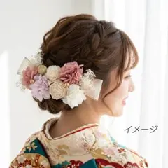 髪飾り【6324】ドライフラワー　結婚式　成人式　卒業式　七五三　前撮　振袖　袴