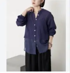 Jena espace merveilleux ネイビー長袖シャツフリーサイズ