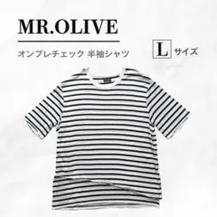 MR.OLIVE スラントレイヤード ボーダーTシャツ Lサイズ 日本製