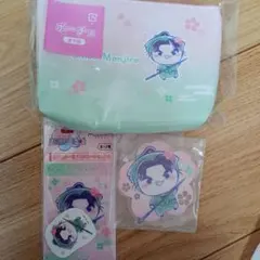 忍たま　桜もちぴこ　潮江文次郎　アクスタ ポーチ　ステッカー　セット