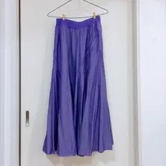 ロングスカート パープル 紫 レーヨン入りのサムネイル