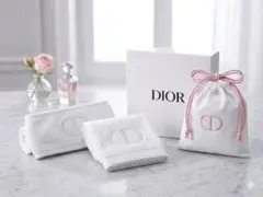 【3点セット】タオル ヘッドバンド 巾着 クリスチャンディオール ノベルティ