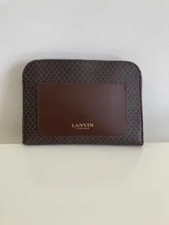 LANVIN モノグラムポーチ ブラウンのサムネイル