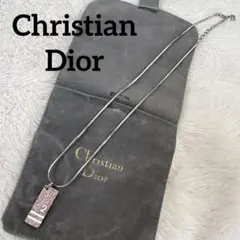 Christian Dior ディオール ピンク トロッター柄 ネックレス