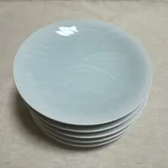 【未使用品】小皿 豆皿 醤油皿 5点セット 和食器 陶器 和柄 13cm