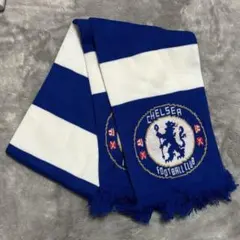 チェルシーFC　マフラー 青と白
