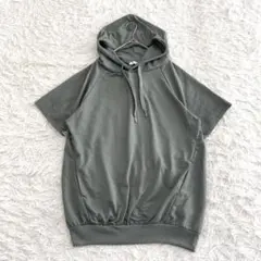 ルナシオン 半袖パーカー M tシャツ フード付き チャコール レディースのサムネイル