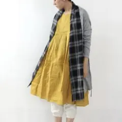 ○極美品○Veritecoeur ヴェリテクール 切替ギャザーギンガム