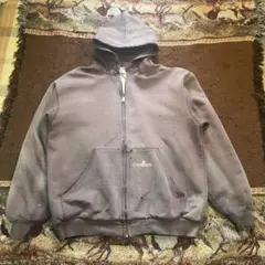 芸術級フェード90s Carhartt 裏サーマル ジップパーカー M 希少