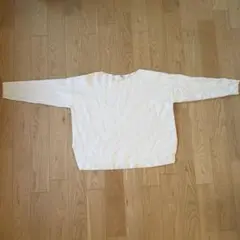 UNIQLO ホワイト スフレヤーンボートネックセーター　レディースM