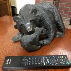 木彫りの熊 親子JAPAN bear wood carving hokkaido