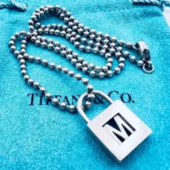 レア　ティファニー　アルファベット　イニシャル　パドロック　シルバーネックレス
