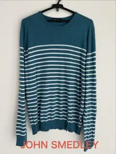 JOHN SMEDLEY ジョンスメドレー ボーダーサマーニット Lサイズ 美品のサムネイル