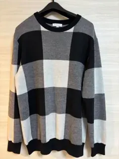BEAUTY & YOUTH チェック柄ニットセーター XL