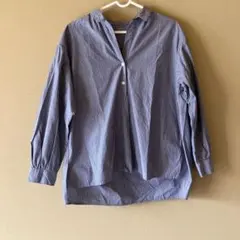 良品計画　ストライプブラウス