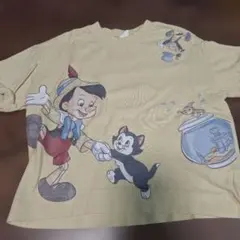 ピノキオ Tシャツ 110サイズ黄色系 クリーム色