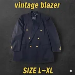 美品 スポルディング 80s〜90s 日本製 紺ブレザー ダブル 金釦 L~XL