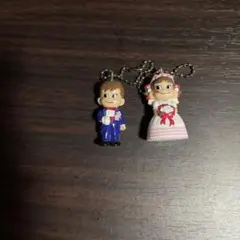 ペコちゃん ポコちゃん ウェディング キーホルダー 2点セット