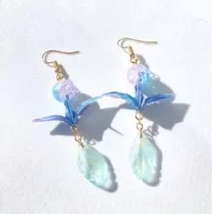 天色♡折り鶴ピアス