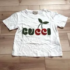 GUCCI グッチ　Tシャツ　半袖　チェリー　さくらんぼ　白　キッズ　130 GUCCI グッチ Tシャツ 半袖 チェリー さくらんぼ 白 キッズ 130 - メルカリ